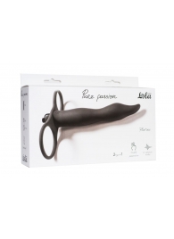 Черная вибронасадка для двойного проникновения Flirtini - 15,9 см. - Lola Games - купить с доставкой в Северске