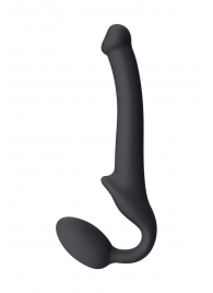 Черный безремневой страпон Silicone Bendable Strap-On S - Strap-on-me - купить с доставкой в Северске