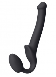 Черный безремневой страпон Silicone Bendable Strap-On S - Strap-on-me - купить с доставкой в Северске