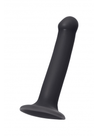 Черный фаллос на присоске Silicone Bendable Dildo M - 18 см. - Strap-on-me - купить с доставкой в Северске