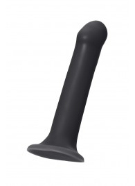 Черный фаллос на присоске Silicone Bendable Dildo L - 19 см. - Strap-on-me - купить с доставкой в Северске