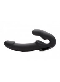 Черный безремневой страпон Urge Silicone Strap On с пультом ДУ - 24 см. - XR Brands - купить с доставкой в Северске