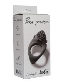 Черное эрекционное виброкольцо Pure Passion Midnight - Lola Games - в Северске купить с доставкой