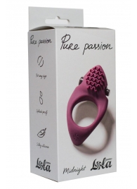 Бордовое эрекционное виброкольцо Pure Passion Midnight - Lola Games - в Северске купить с доставкой