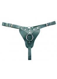 Изумрудные трусики с кольцом для страпона Ladys Arsenal - БДСМ Арсенал - купить с доставкой в Северске