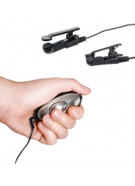 Черные электрические зажимы для сосков Shock Therapy Nipple Clamps - Pipedream - купить с доставкой в Северске