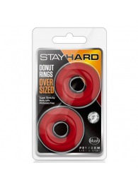 Набор из 2 красных эрекционных колец DONUT RINGS OVERSIZED - Blush Novelties - в Северске купить с доставкой