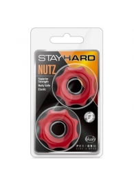 Набор из 2 красных фигурных эрекционных колец NUTZ - Blush Novelties - в Северске купить с доставкой