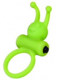 Зеленое эрекционное виброкольцо на пенис Cock Ring - A-toys - в Северске купить с доставкой