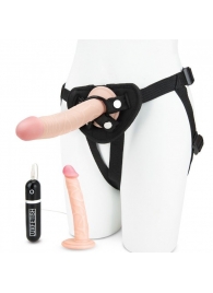 Регулируемые трусики с 2 насадками - 16 и 15 см. - Lux Fetish - купить с доставкой в Северске
