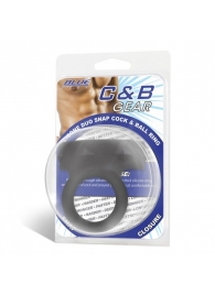 Черное двойное силиконовое кольцо С B GEAR - BlueLine - в Северске купить с доставкой