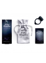 Темно-серое эрекционное кольцо Vibrating Love Ring с вибрацией - Fifty Shades of Grey - в Северске купить с доставкой