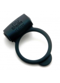 Темно-серое эрекционное кольцо Vibrating Love Ring с вибрацией - Fifty Shades of Grey - в Северске купить с доставкой