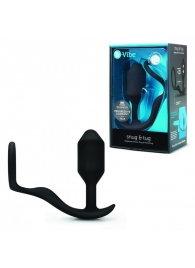 Черное эрекционное кольцо с анальным плагом Snug   Tug - b-Vibe - в Северске купить с доставкой