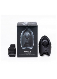 Темно-серый инновационный мужской осциллятор PULSE SOLO LUX с пультом ДУ - Hot Octopuss - в Северске купить с доставкой