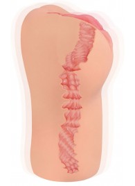 Телесный вибромастурбатор-вагина с рельефом BELLANA AUTO - KOKOS - в Северске купить с доставкой