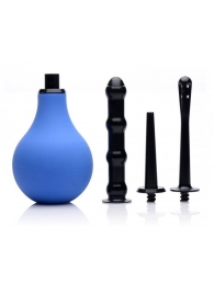 Анальный душ с 3 насадками Premium One-way Valve Anal Douche Set - XR Brands - купить с доставкой в Северске
