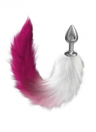 Серебристая анальная пробка с розовым хвостом Galaxy - Lola Games - купить с доставкой в Северске