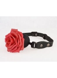 Черный кляп-шар с розой - Sitabella - купить с доставкой в Северске