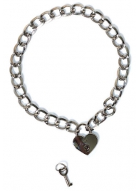 Серебристый ошейник Embrace с ключиком - Lola Games - купить с доставкой в Северске