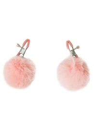 Зажимы на соски Angelic с розовыми меховыми шариками - Lola Games - купить с доставкой в Северске