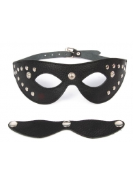 Черная маска со съемными шорами на заклепках - Notabu - купить с доставкой в Северске