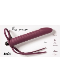 Бордовая вибронасадка для двойного проникновения Rori - 17 см. - Lola Games - купить с доставкой в Северске