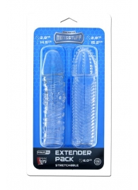 Комплект из 2 прозрачных насадок на пенис PENIS EXTENDER PACK - Dream Toys - в Северске купить с доставкой