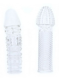 Комплект из 2 прозрачных насадок на пенис PENIS EXTENDER PACK - Dream Toys - в Северске купить с доставкой