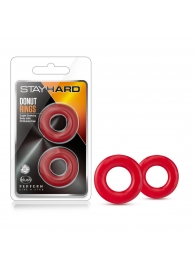 Набор из 2 красных эрекционных колец Stay Hard Donut Rings - Blush Novelties - в Северске купить с доставкой