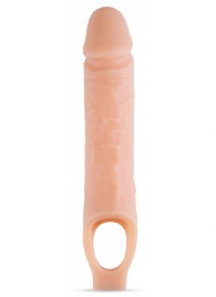 Телесный реалистичный фаллоудлинитель 10 Inch Silicone Cock Sheath Penis Extender - 25,4 см. - Blush Novelties - в Северске купить с доставкой