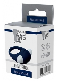 Гладкое синее эрекционное виброкольцо STIMU RING - Dream Toys - в Северске купить с доставкой