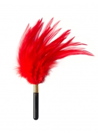 Красный перьевой тиклер Plume - 23 см. - Lola Lingerie - купить с доставкой в Северске