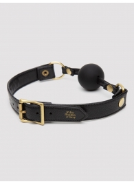 Черный кляп-шар Bound to You Faux Leather Ball Gag - Fifty Shades of Grey - купить с доставкой в Северске