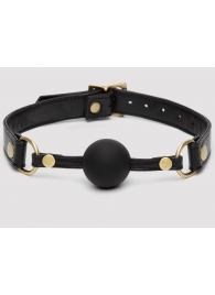 Черный кляп-шар Bound to You Faux Leather Ball Gag - Fifty Shades of Grey - купить с доставкой в Северске