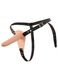 Телесный поясной страпон с вибрацией Vibrating Strap-On - 15,7 см. - Orion - купить с доставкой в Северске