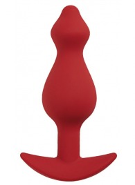 Бордовая анальная пробка Libra M - 11,3 см. - Le Frivole