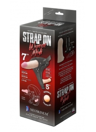 Реалистичный страпон Woman Midi с вагинальной пробкой - 19 см. - LOVETOY (А-Полимер) - купить с доставкой в Северске