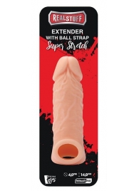 Телесная насадка EXTENDER WITH BALL STRAP 5.5 - 14 см. - Dream Toys - в Северске купить с доставкой