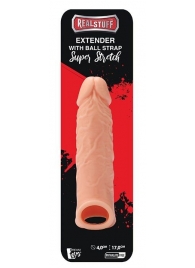 Телесная насадка EXTENDER WITH BALL STRAP 6.5 - 17 см. - Dream Toys - в Северске купить с доставкой