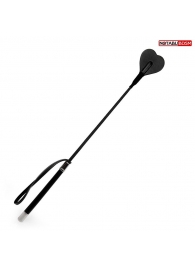 Черный стек с наконечником-сердечком - 54 см. - Notabu - купить с доставкой в Северске