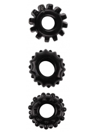 Набор из 3 черных эрекционных колец SET OF 3 COCKRINGS - Dream Toys - в Северске купить с доставкой