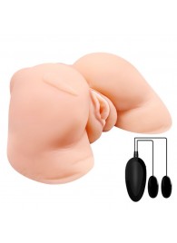Телесная вибровагина Julie с 2 рабочими отверстиями - Baile - в Северске купить с доставкой