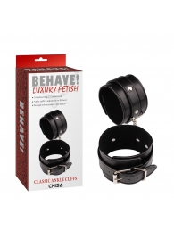 Черные оковы Classic Ankle Cuffs - Chisa - купить с доставкой в Северске