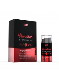 Жидкий интимный гель с эффектом вибрации Vibration! Strawberry - 15 мл. - INTT - купить с доставкой в Северске