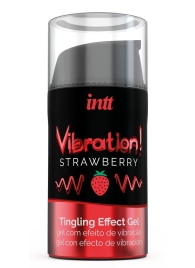 Жидкий интимный гель с эффектом вибрации Vibration! Strawberry - 15 мл. - INTT - купить с доставкой в Северске