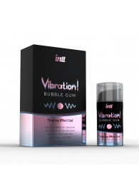 Жидкий интимный гель с эффектом вибрации Vibration! Bubble Gum - 15 мл. - INTT - купить с доставкой в Северске
