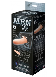 Телесный пустотелый харнесс MEN Style - 17,5 см. - LOVETOY (А-Полимер) - купить с доставкой в Северске