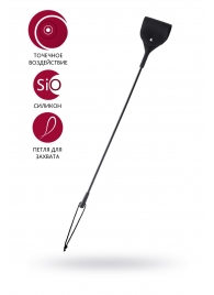 Черный гладкий стек с тонкой ручкой - 48 см. - ToyFa - купить с доставкой в Северске