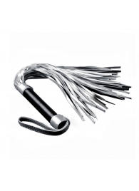 Серебристая плетка Struggle My Flogger с черной ручкой - 45 см. - Lovetoy - купить с доставкой в Северске